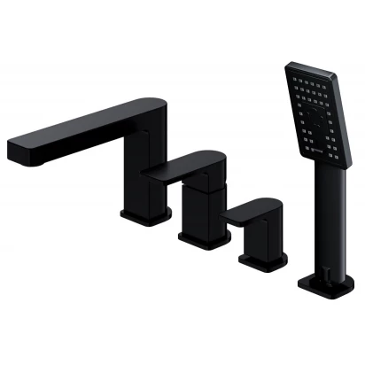 Bateria wannowa 4-otworowa Omnires BARETTI BA7832BL czarny mat