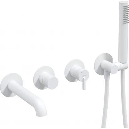 Bateria wannowa 4-otworowa podtynkowa Deante SILIA BQS A18P biała mat