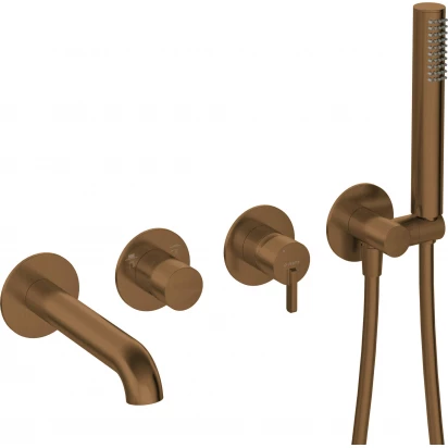 Bateria wannowa 4-otworowa podtynkowa Deante SILIA BQS C18P brąz szczotkowany