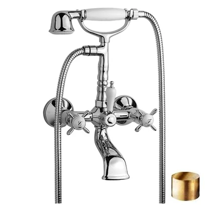 Bateria wannowa Tres RETRO-TRES 5.24.170.01.61 stary mosiądz