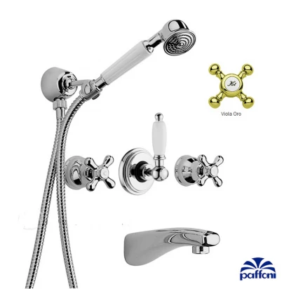 Bateria wannowa podtynkowa Paffoni VIOLA VL 001 złoto świecące