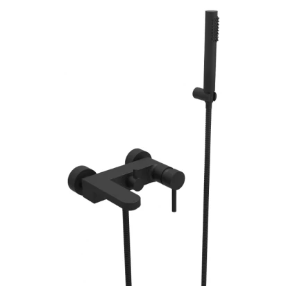 Bateria wannowa ścienna Besco DECCO BW-DS-CZ czarny matt