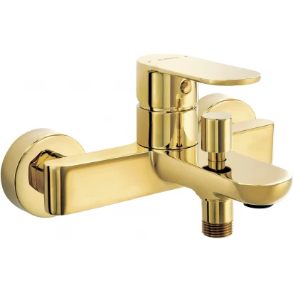 Bateria wannowa ścienna Deante ALPINIA BGA Z10M złota