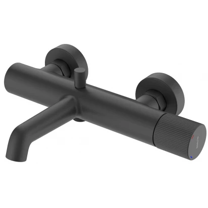 Bateria wannowa ścienna Oltens HAMNES 34005300 czarna mat