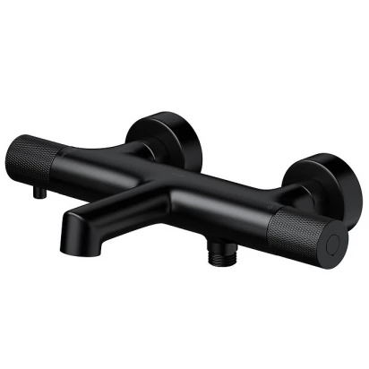 Bateria wannowa ścienna z termostatem Cersanit ZEN S951-566 czarna