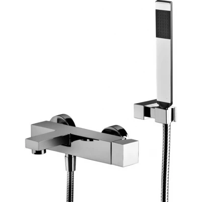 Bateria wannowa ścienna z zestawem natryskowym Paffoni LEVA ELLE EL 023