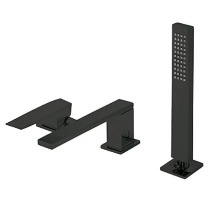 Bateria wannowa trzyotworowa Tres Slim Exclusive 202.161.01.NM czarny-matowy