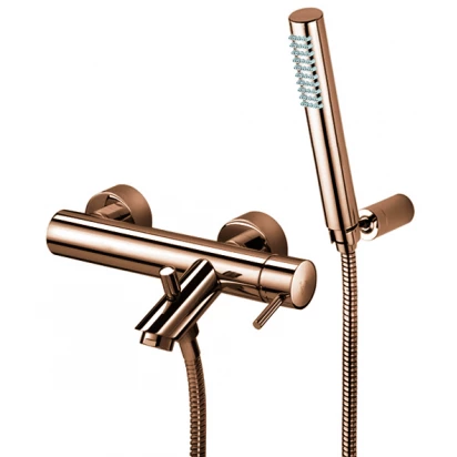 Bateria wannowa + zestaw natryskowy Paffoni LIGHT LIG023ROSE