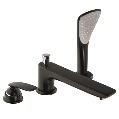 Bateria wannowo-natryskowa 3-otworowa Kludi BALANCE 524478775 22 cm czarna mat