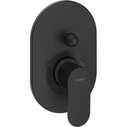 Bateria wannowo-prysznicowa podtynkowa Hansgrohe REBRIS S 72449670 czarna mat