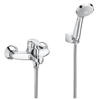 Bateria wannowo-natryskowa ścienna z zestawem natryskowym punktowym Roca VICTORIA-N A5A0125C02 / A5A0125C00