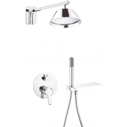 Bateria wannowo-natryskowa + zestaw prysznicowy z półką Deante ARNIKA NAC 09HP