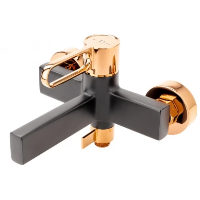 Bateria wannowo-prysznicowa FDesign ZAFFIRO FD1-ZFR-1-25 różowe złoto/czarna wyprzedaż