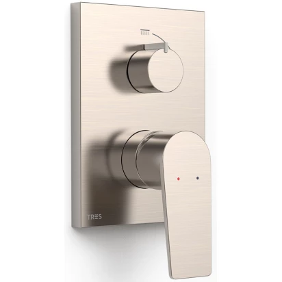 Bateria wannowo-prysznicowa Tres PROJECT TRES 21128110AC stal