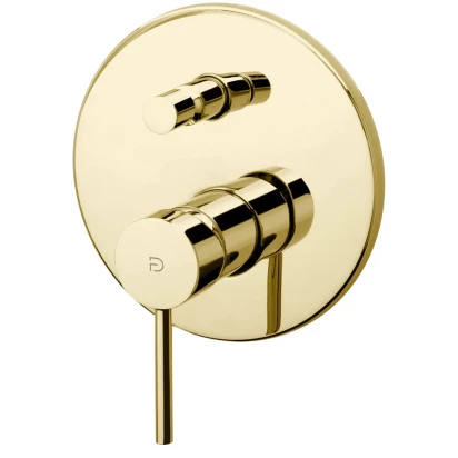 Bateria wannowo-prysznicowa podtynkowa FDesign FLUSSO FD1-FLS-7P-55 złota