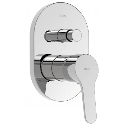 Bateria wannowo-prysznicowa podtynkowa Tres BASE 21518001