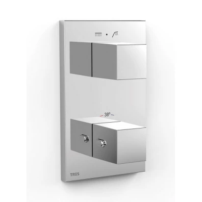 Bateria wannowo-prysznicowa podtynkowa termostatyczna Tres THERM-BOX 00625001