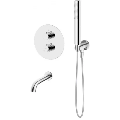 Zestaw wannowo-prysznicowy podtynkowy + wylewka Oltens KATLA 36610100