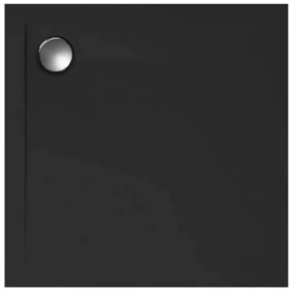 Brodzik kwadratowy 100x100 Polimat GEOS 00395 czarny\struktura kamienia