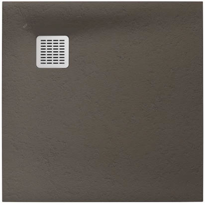 Brodzik kwadratowy 100x100 + syfon Roca TERRAN AP1033E83E801660 cafe