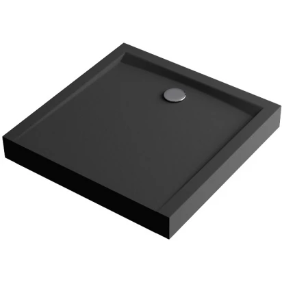 Brodzik kwadratowy wysoki 80x80 Excellent FORMA COMPACT X BREX.1402.080.080.BLC czarny struktura