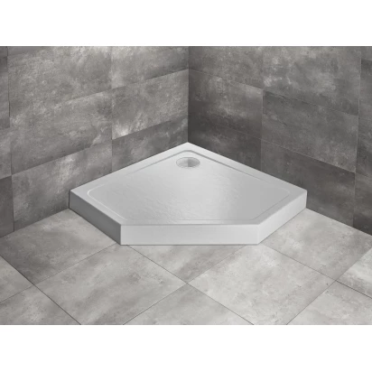 Brodzik pięciokątny 90x90x11,5 Radaway DOROS PT Compact Stone SDRPTP9090-05-04S biały