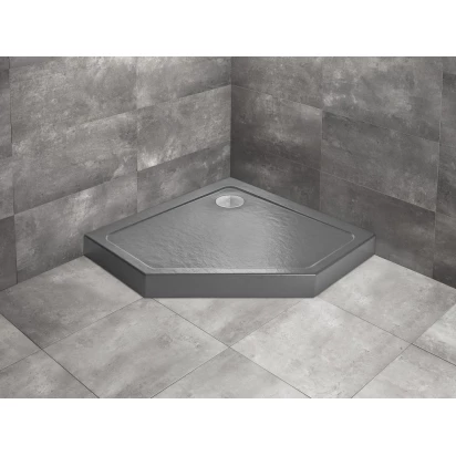 Brodzik pięciokątny 90x90x11,5 Radaway DOROS PT Compact Stone SDRPTP9090-05-64S antracyt