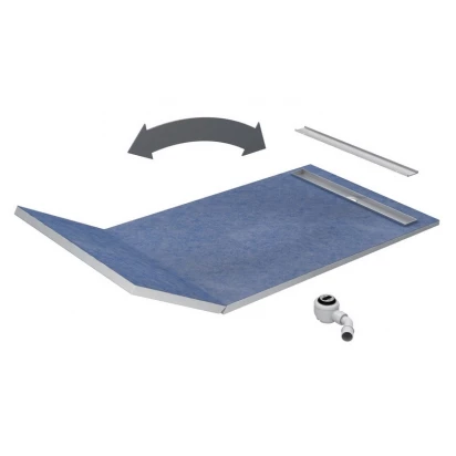 Brodzik podpłytkowy 130+50x90x5/12,5 Schedpol Stabilsound Base S1 10.034/OLPL PLATE