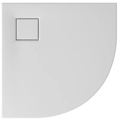 Brodzik półokrągły 80x4 z syfonem Cersanit TAKO SLIM S932-155 biały mat