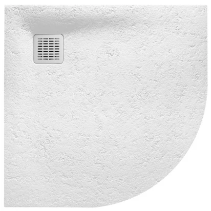 Brodzik półokrągły 90 cm z syfonem w komplecie Roca TERRAN AP10538438401100 biały