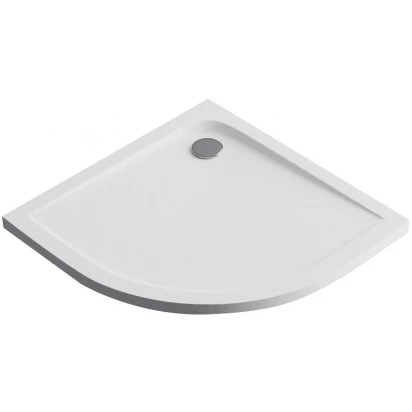 Brodzik półokrągły niski 100x100 Excellent SENSE X BREX.1404.100.100.WHN biały struktura