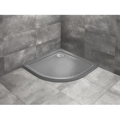 Brodzik półokrągły symetryczny 80x80 Radaway DOROS A SDRA8080-01-64S stone anthracite