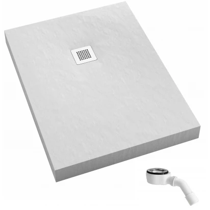 Brodzik prostokątny 100x120x12 Schedpol NEW HORIZONS WHITE STONE '3.3325/B/ST-M2 biały kamień