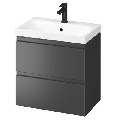 Cersanit MODUO SLIM Szafka + umywalka 60 cm S801-469-DSM  antracytowa mat
