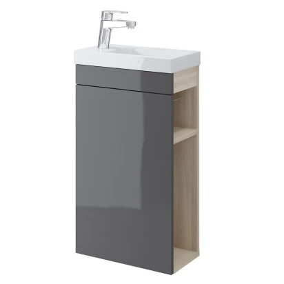 Cersanit SMART Szafka 40 cm pod umywalkę COMO 40 S568-023 szara / jasny jesion