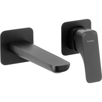 Czarna bateria umywalkowa podtynkowa Deante HIACYNT NERO BQH N54L