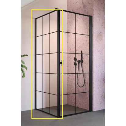 Czarna ścianka boczna S1 90x200 Radaway NES S1 10039090-54-55 Factory