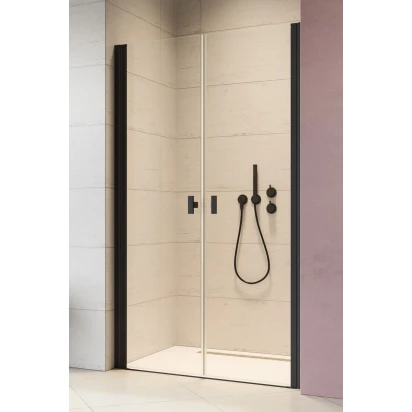 Czarne drzwi prysznicowe wnękowe 80x200 Radaway NES BLACK DWD I 10027080-54-01