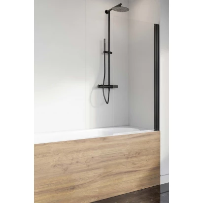 Czarny parawan nawannowy 100x150 Radaway NES 8 BLACK PNJ I 10061100-54-01R prawy