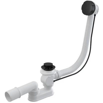 Czarny przelew wannowy automatyczny 80 Excellent SIMPLE AREX.A65BL