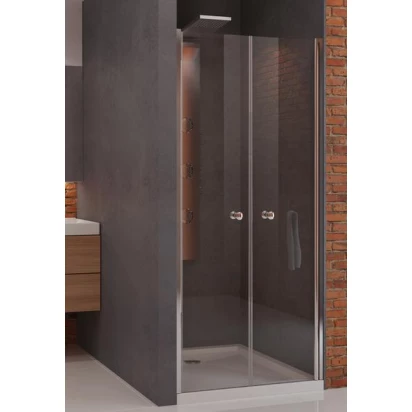 Drzwi wnękowe podwójne 80x190 cm szkło czyste 6 mm z powłoką Active Shield New Trendy SOLEO D-0076A