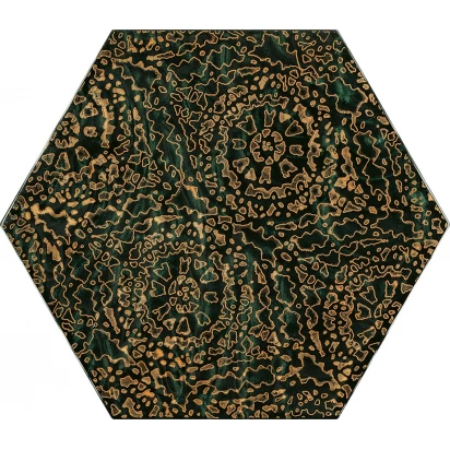 Dekor szklany 19,8x17,1 Paradyż URBAN COLORS heksagon green A inserto