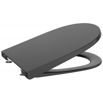 Deska WC wolnoopadająca z funkcją szybkiego demontażu Roca ONA A801E12081 czarny mat