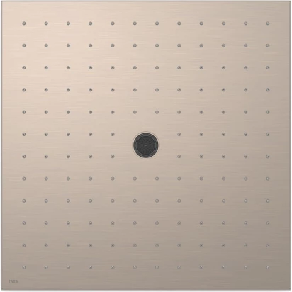 Deszczownica kwadratowa sufitowa podtynkowa 40,5x40,5 2-funkcje Tres 13495102AC stal