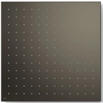 Deszczownica kwadratowa sufitowa podtynkowa 40,5x40,5 Tres 13495101KM czerń metalizowana