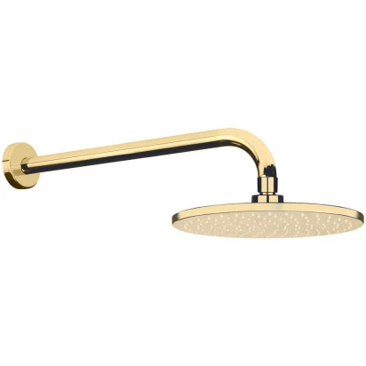 Deszczownica okrągła 22 cm z ramieniem ściennym Oltens ALTRAN LAGAN 36018800 złoty połysk