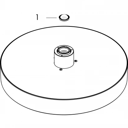 Deszczownica okrągła 36 cm Hansgrohe RAINFINITY 26231340 czarny chrom szczotkowany