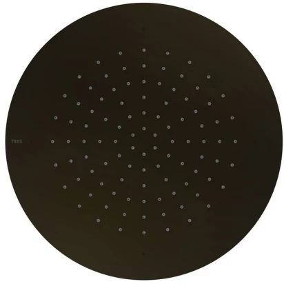 Deszczownica okrągła 38 cm Tres BARRAS Y DUCHA EXCL 134940KM czarny metalizowany