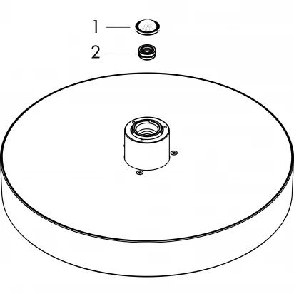 Deszczownica okrągła EcoSmart 25 cm Hansgrohe RAINFINITY 26229000