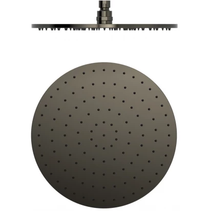 Deszczownica okrągła z kolankiem 30 cm Tres BARRAS Y DUCHA EXCL 13413730KM czarna metalizowana